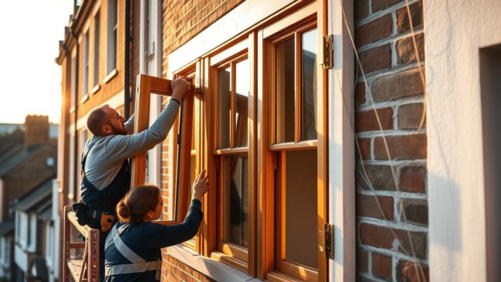 Wooden Window Installation Thame
